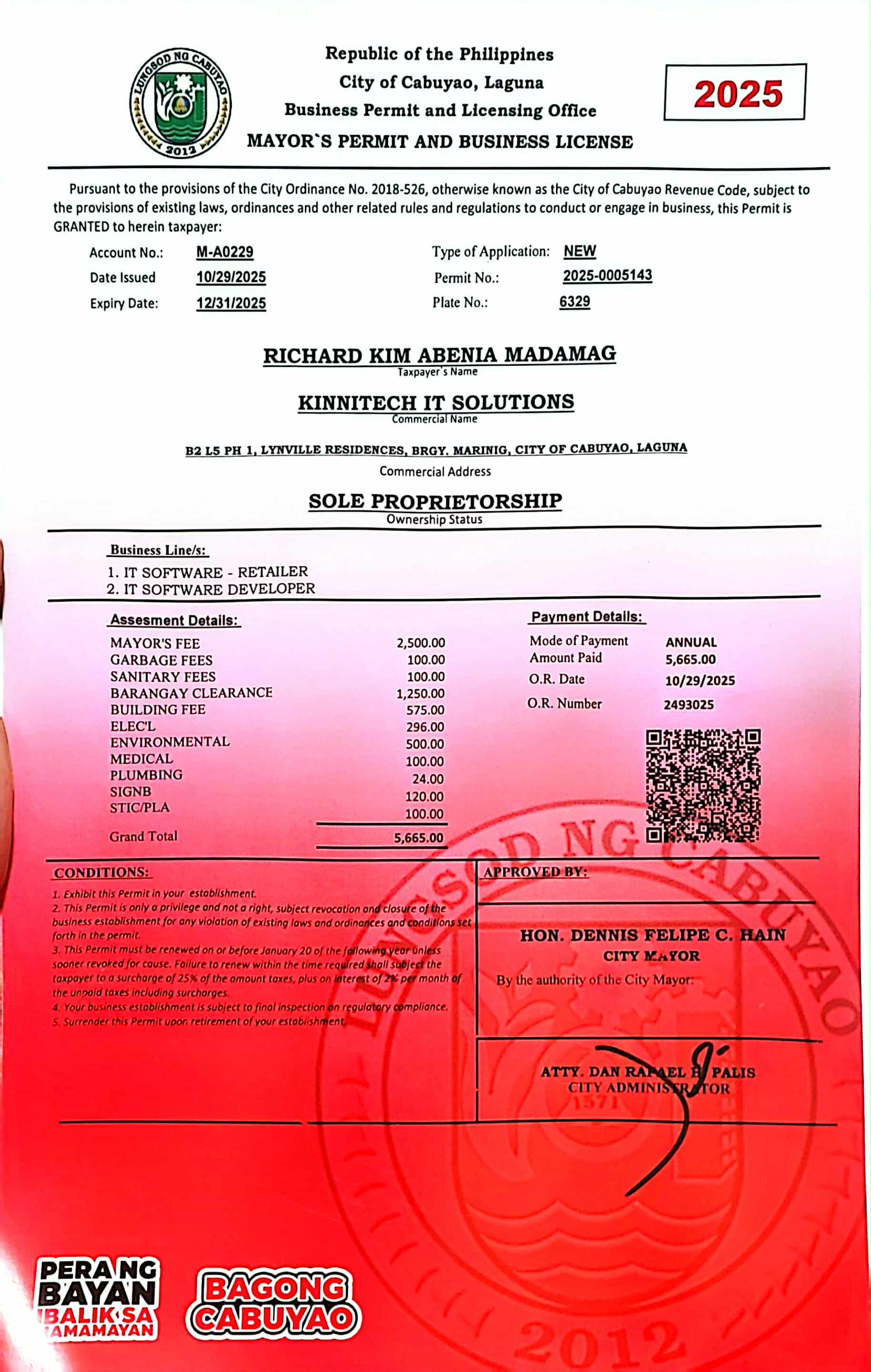 Business Permit / Mayor's Permit